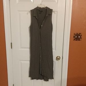 Never Worn Long Sage Green Layering Vest/Dress